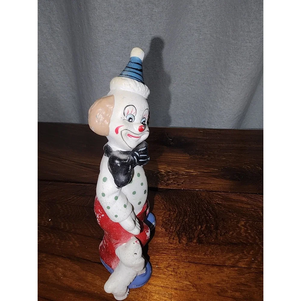 Set of Two‎ Clowns with pets vintage Porcelain Figurines